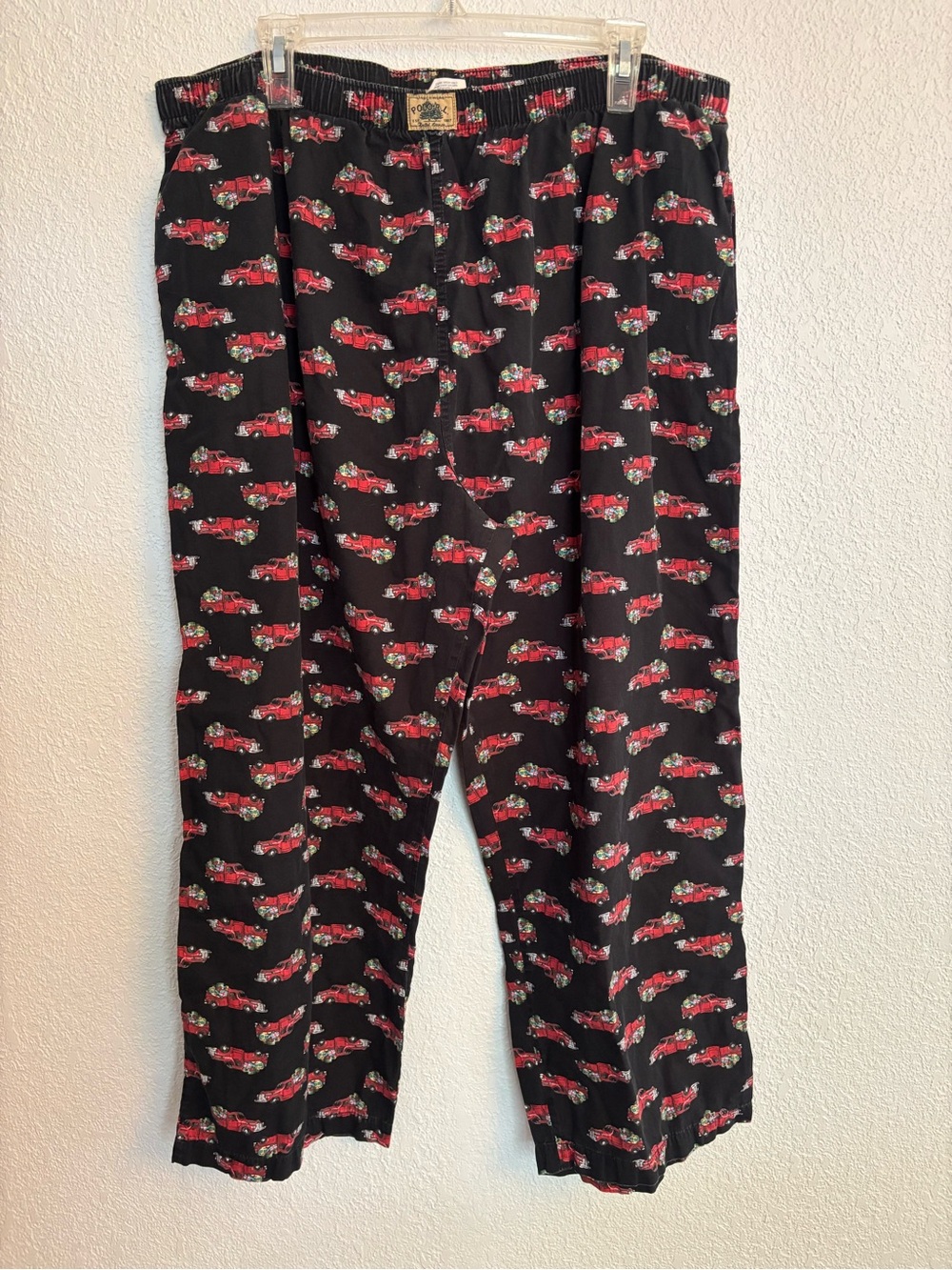 Polo by Ralph Lauren Black Pajama Pants with Red Truck Print